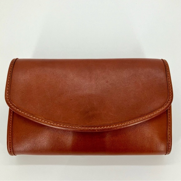 Vintage COACH Brown #9945 Sterling Clutch Leather Bag - Picture 2 of 12